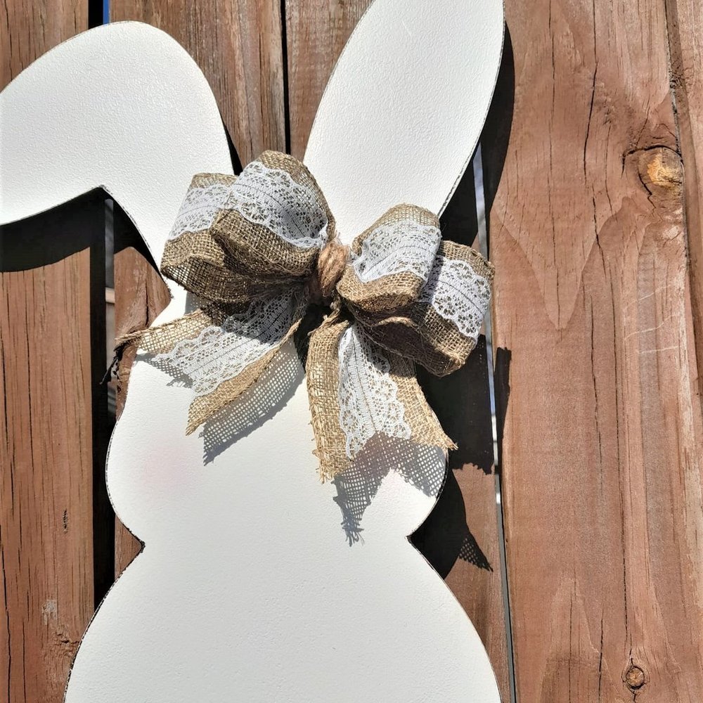 Handmade Easter/Spring Bunny Door Sign - Picture 2 of 3